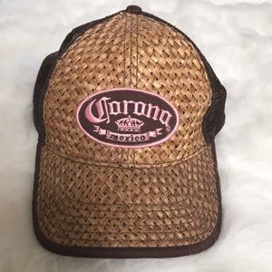 Women’s pink and brown Corona hat